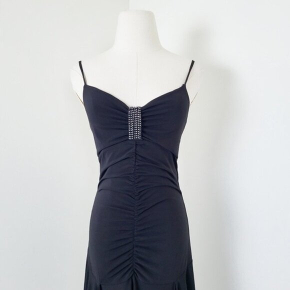 Y2K Fairy Midi Prom Dress Drop Waist Sleeveless Spaghetti Straps Tank - Picture 4 of 13